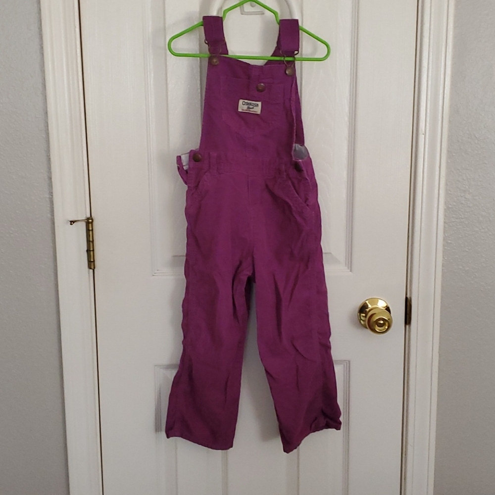 4T Oshkosh bgosh corduroy toddler purple overalls